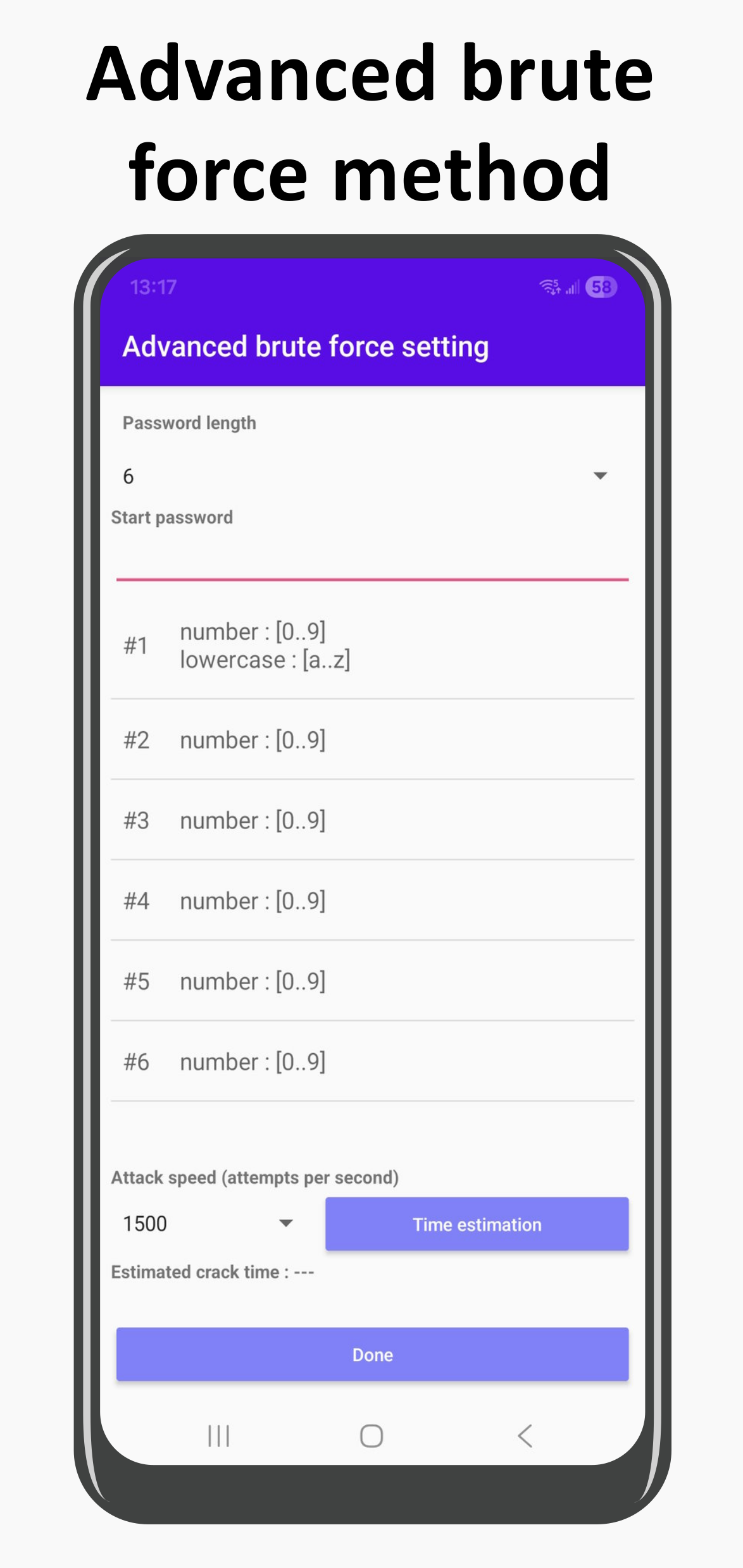 اسکرین شات 4 برنامه ZIP password recovery