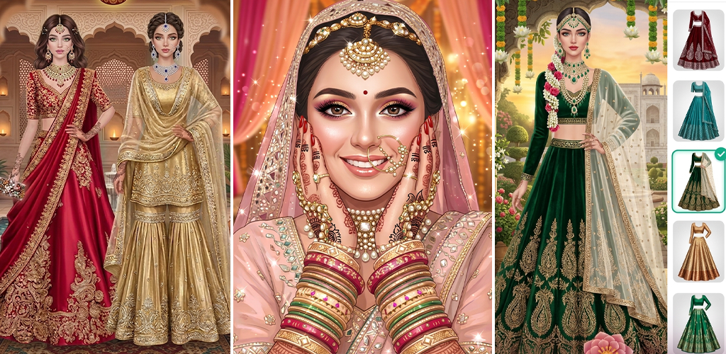 اسکرین شات 1 بازی Indian Bridal Wedding Dress up