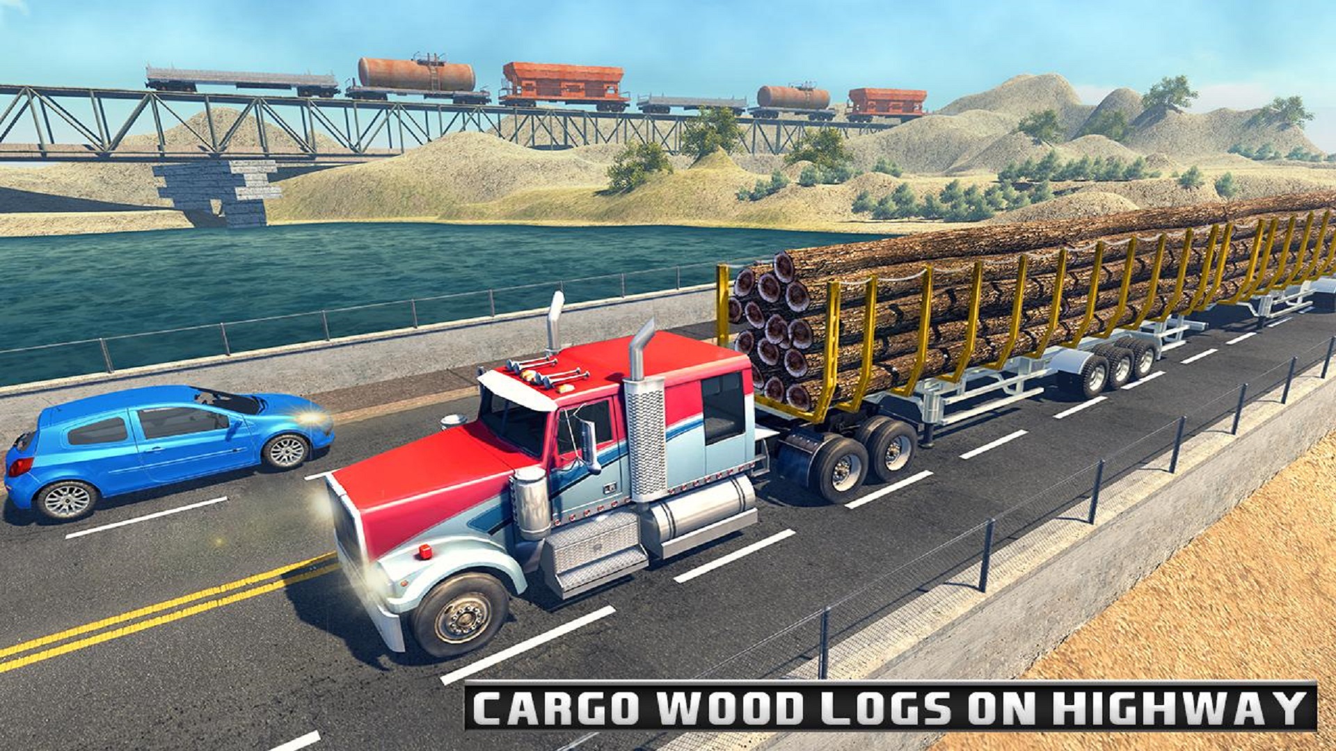 اسکرین شات 2 بازی Long Trailer Truck Wood Cargo
