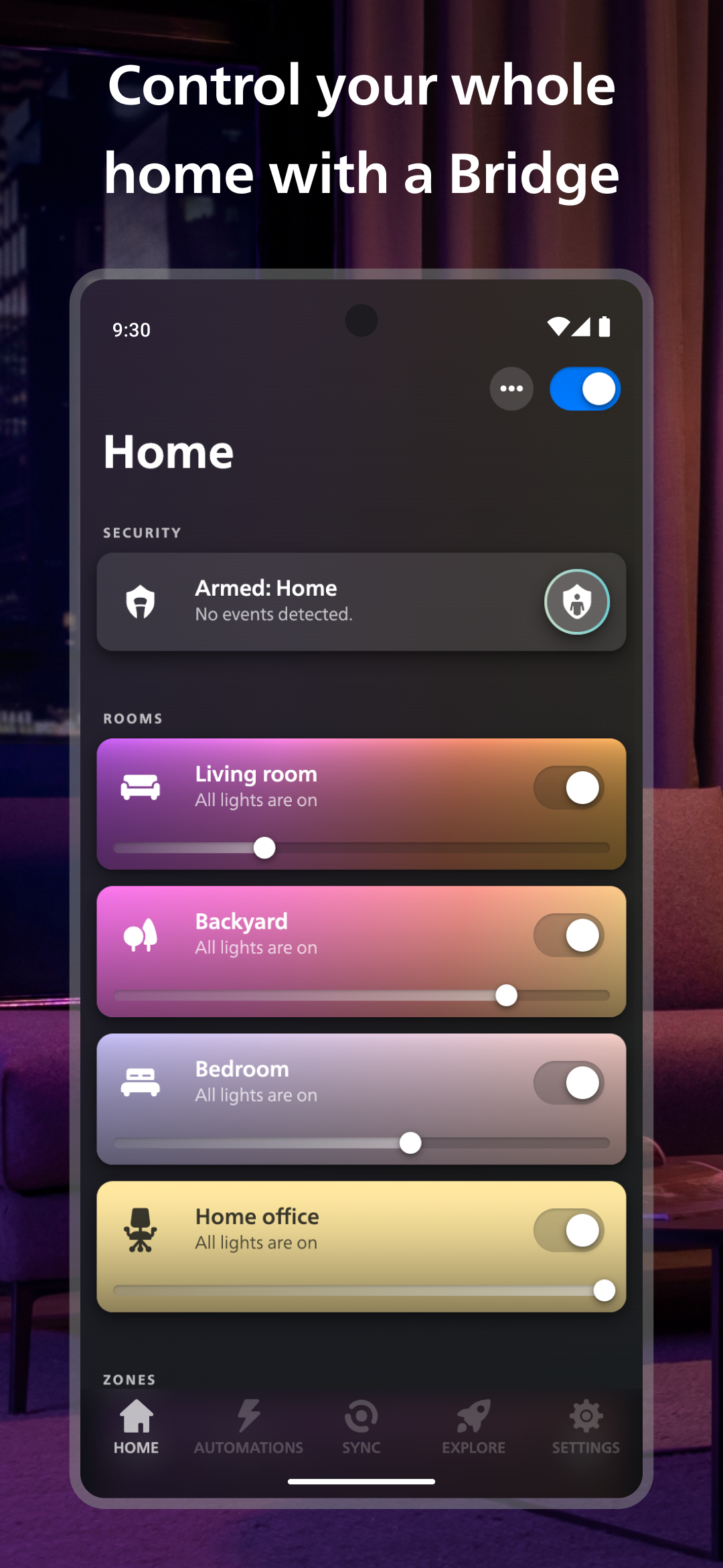 اسکرین شات 2 برنامه Philips Hue