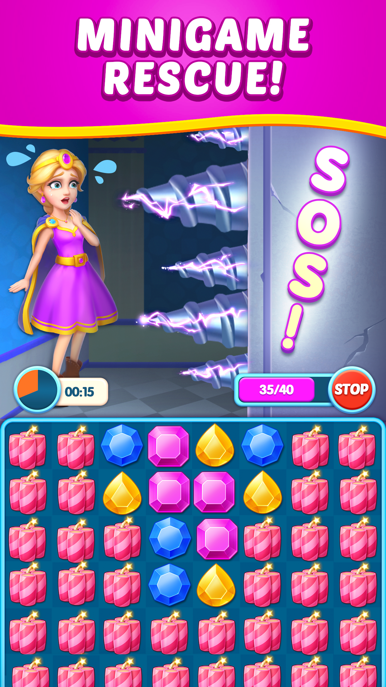 اسکرین شات 3 بازی Jewel Hunter - Match 3 Games
