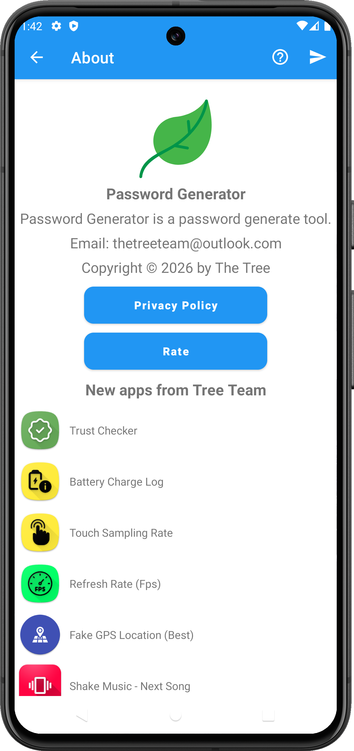اسکرین شات 4 برنامه Password Generator