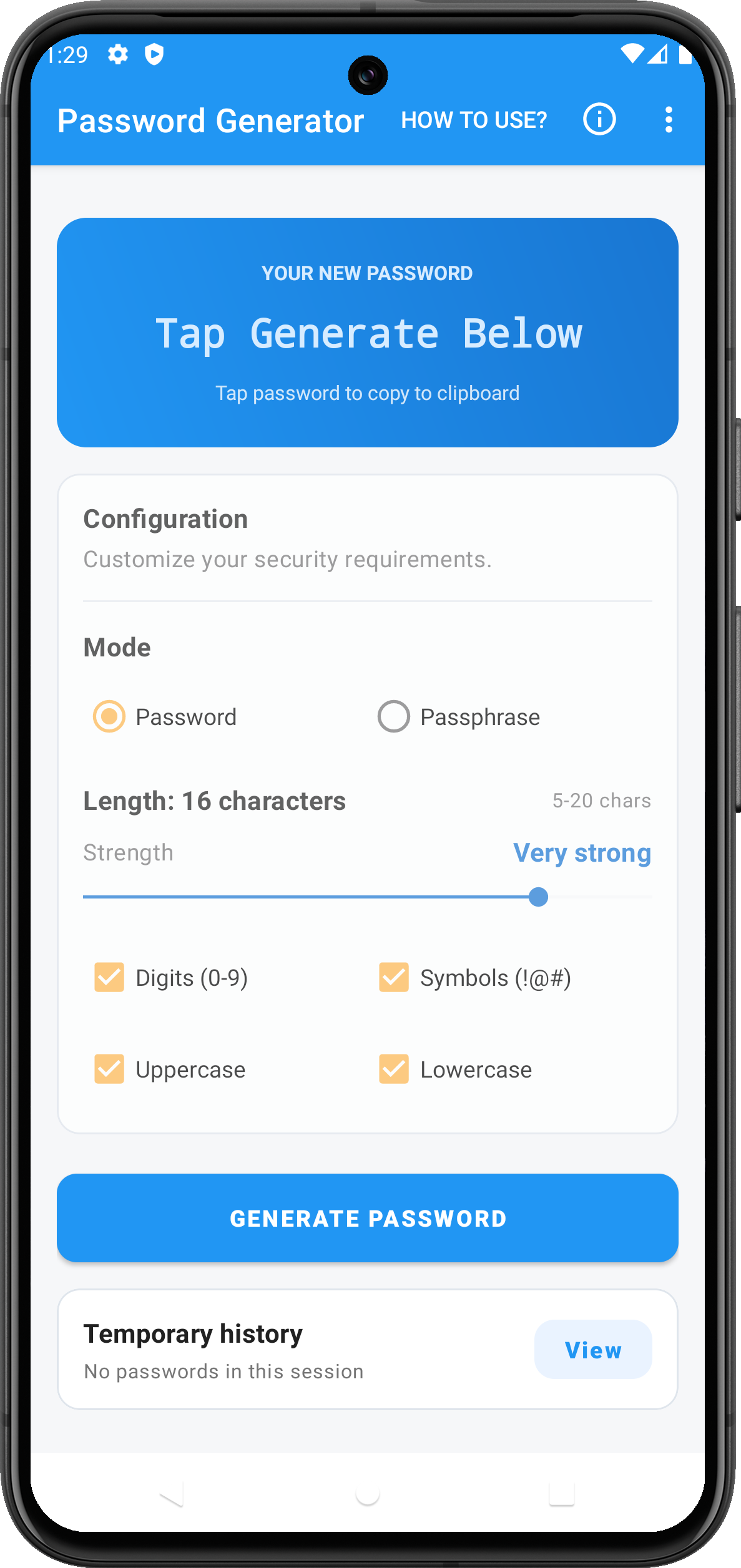 اسکرین شات 3 برنامه Password Generator