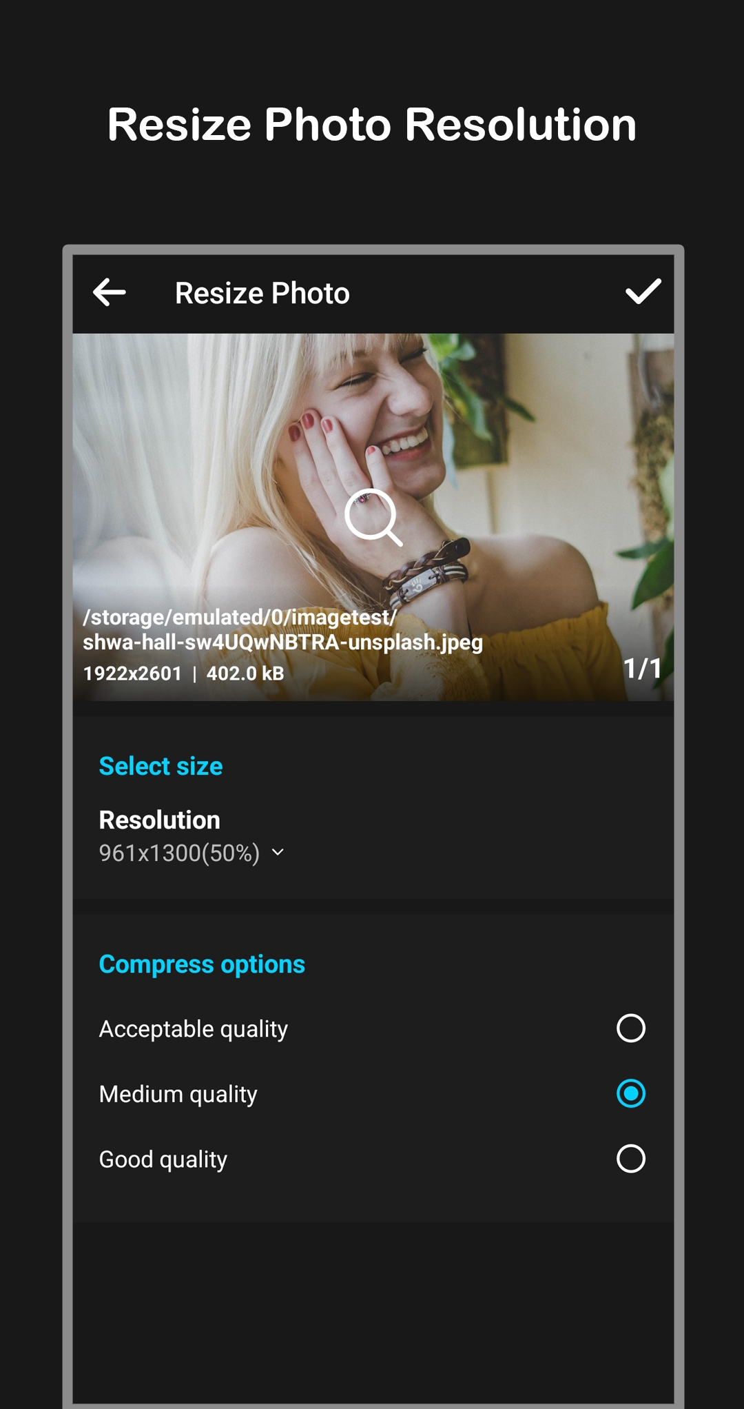 اسکرین شات 5 برنامه Photo and Picture Resizer