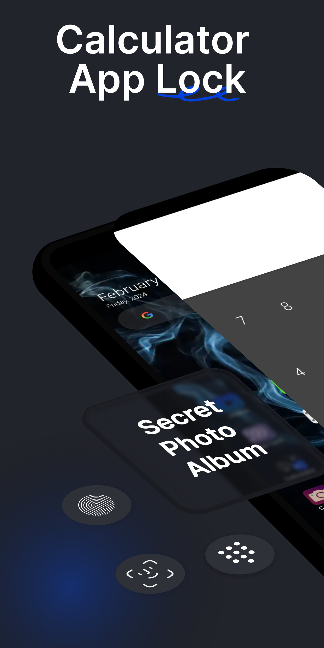 اسکرین شات 1 برنامه Calculator Lock Hide App Photo