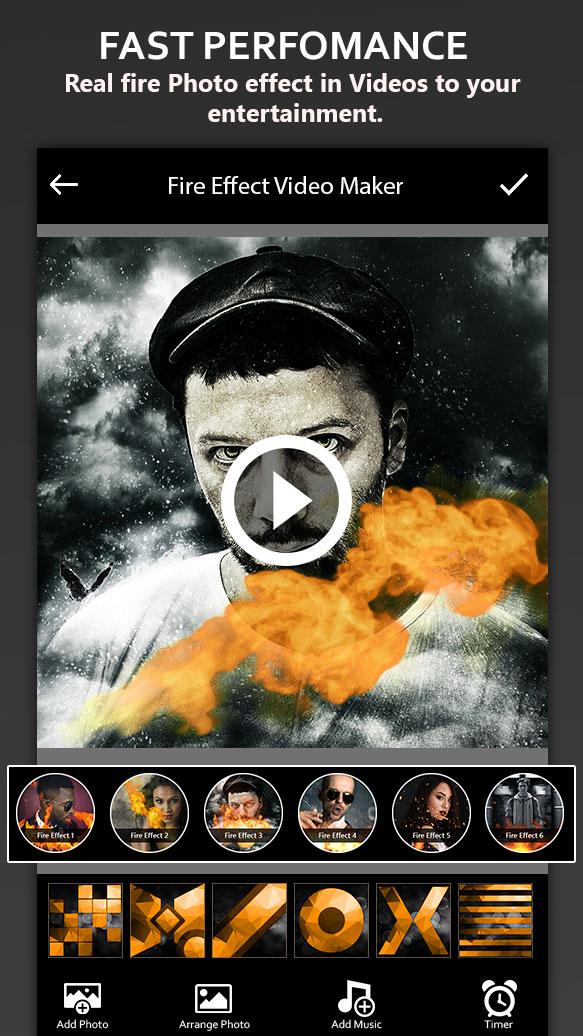 اسکرین شات 2 برنامه Fire Photo Effect Video Maker