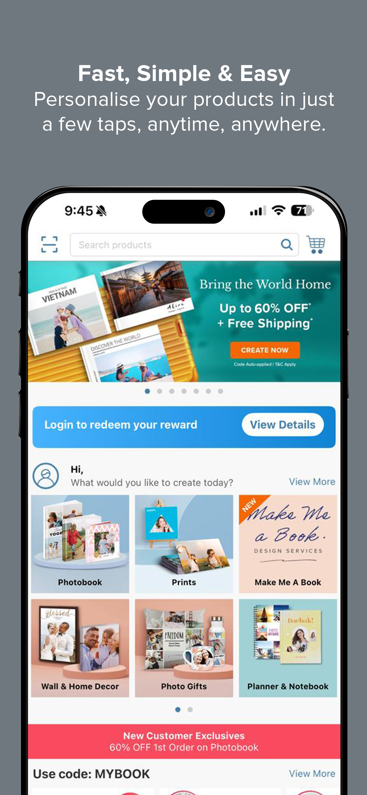 اسکرین شات 3 برنامه Photobook: Photo Books & Gifts