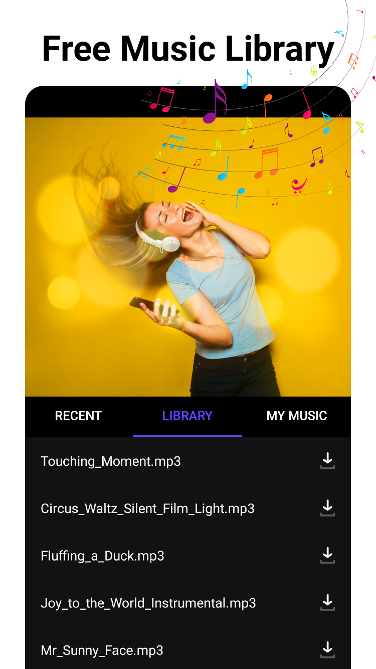 اسکرین شات 4 برنامه Music video maker