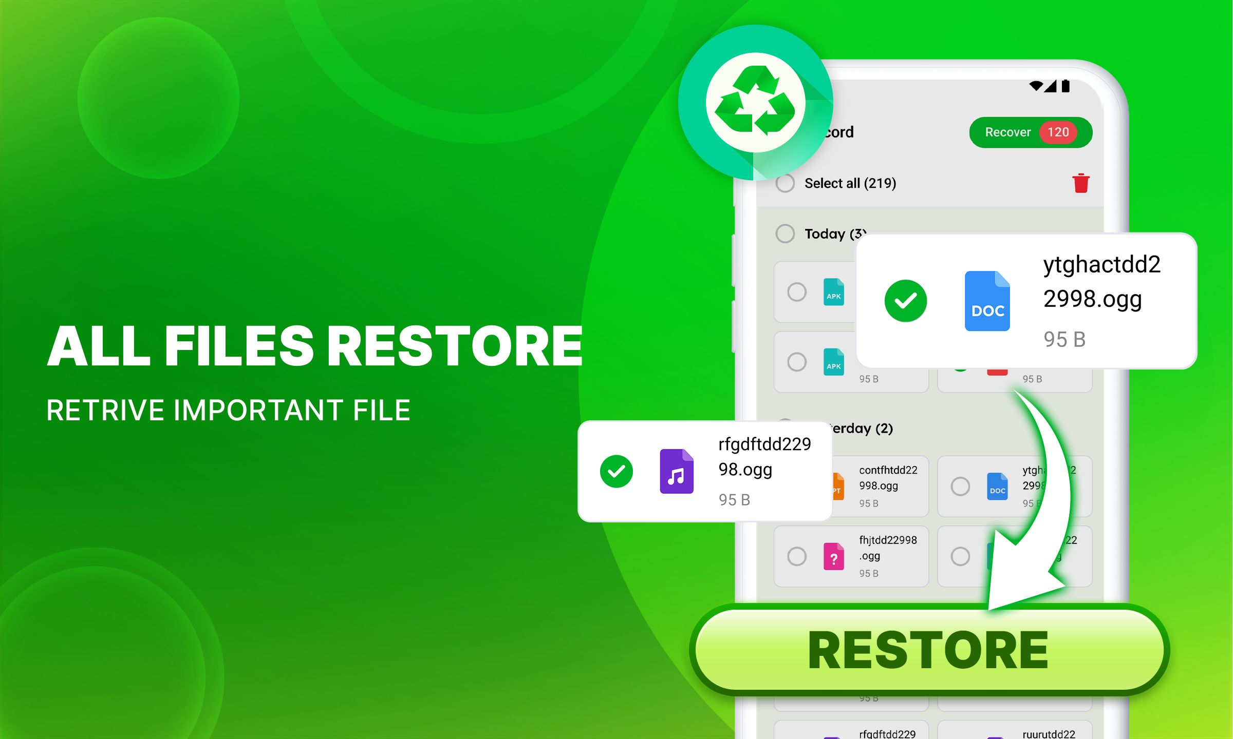 اسکرین شات 4 برنامه All File Recovery: Photo Video