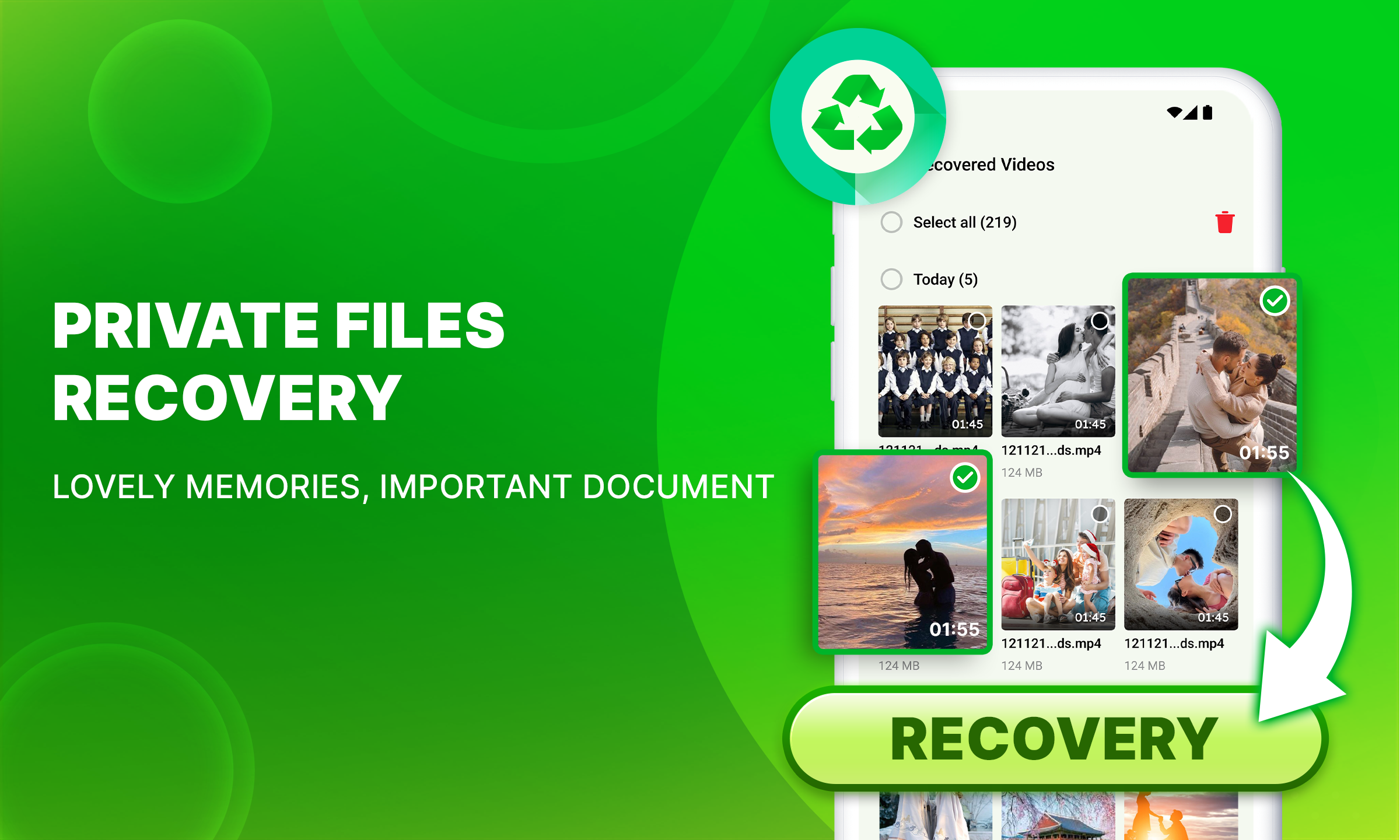 اسکرین شات 2 برنامه All File Recovery: Photo Video