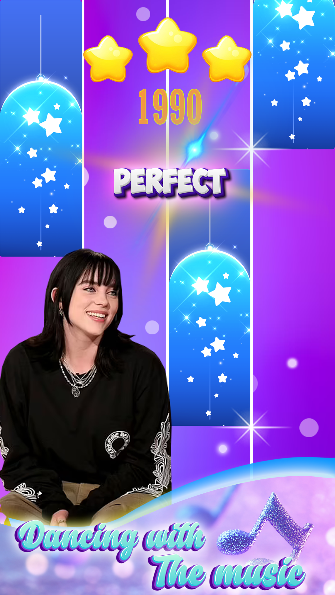 اسکرین شات 2 بازی Billie Eilish Piano Tiles Game