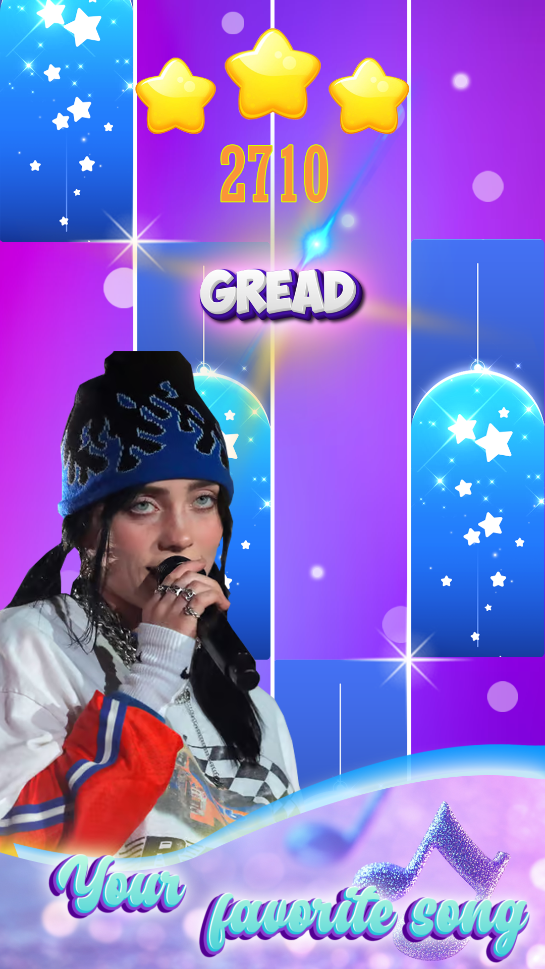 اسکرین شات 4 بازی Billie Eilish Piano Tiles Game