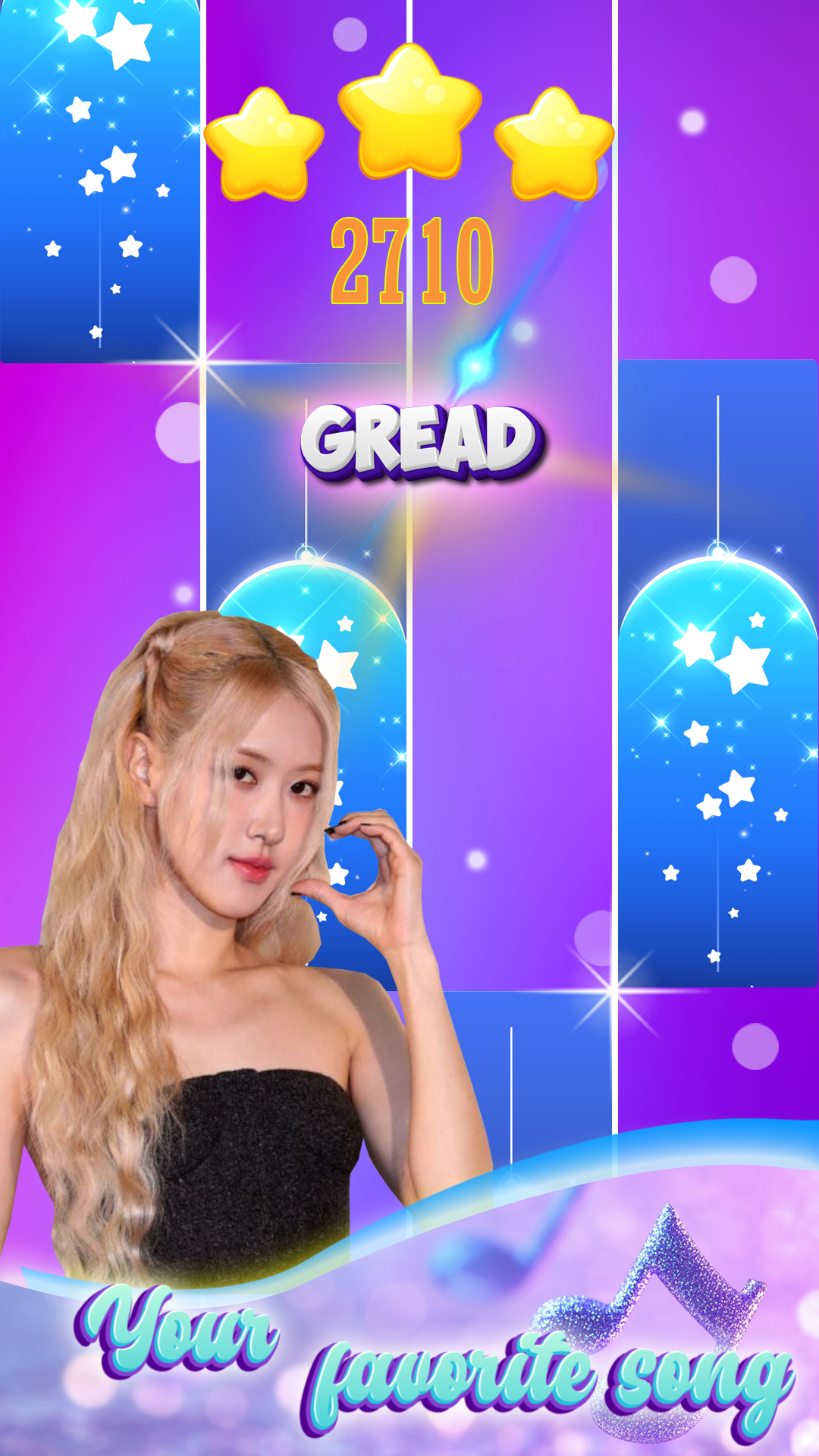 اسکرین شات 4 بازی ROSÉ - Blackpink Piano Tiles