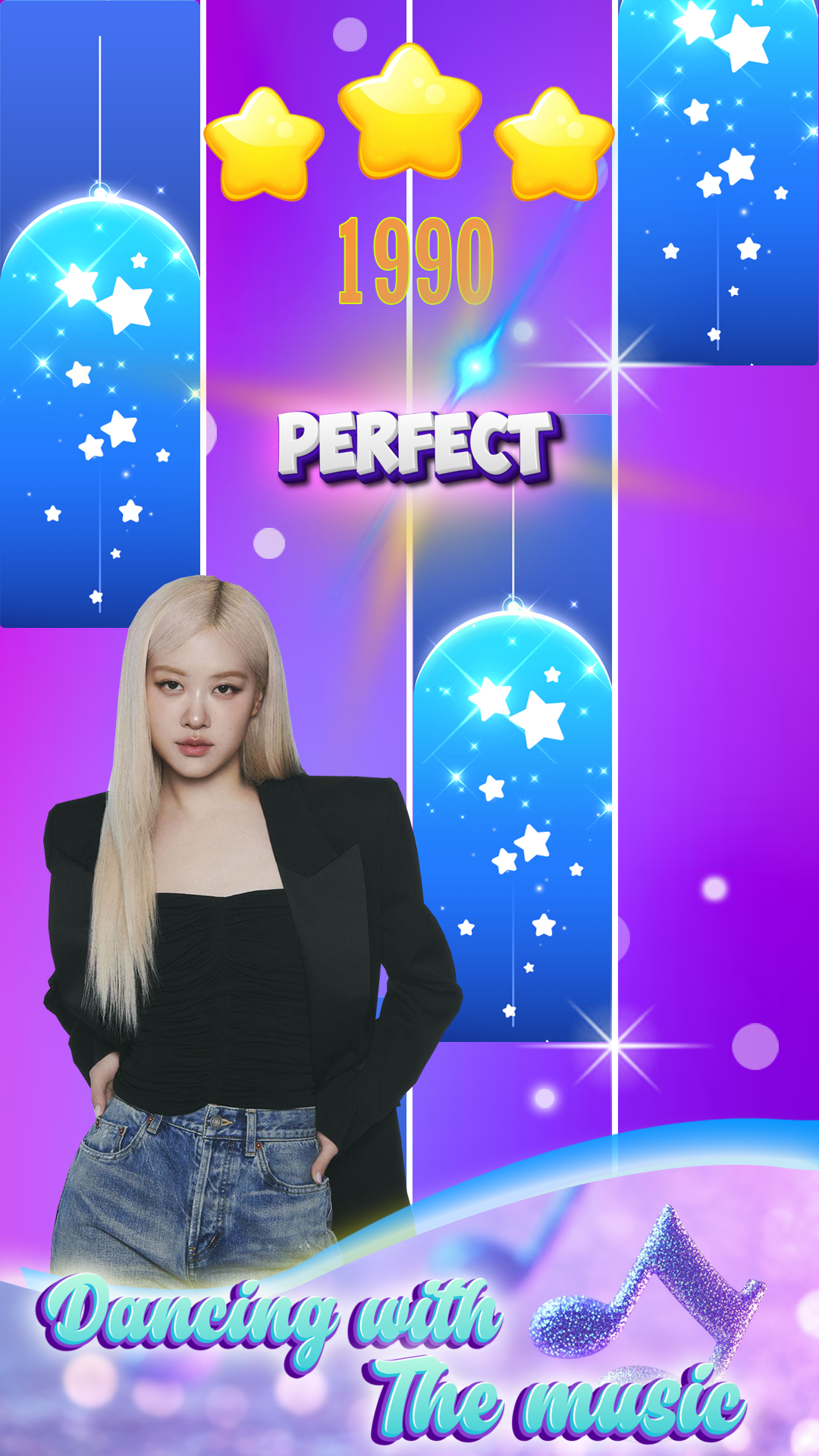 اسکرین شات 2 بازی ROSÉ - Blackpink Piano Tiles