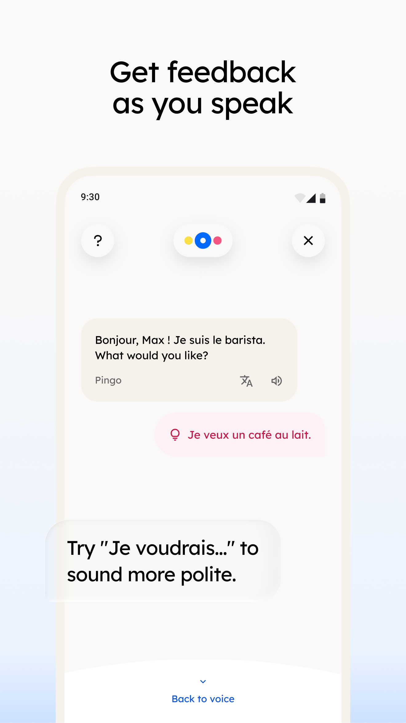 اسکرین شات 3 برنامه Language Learning: Pingo AI