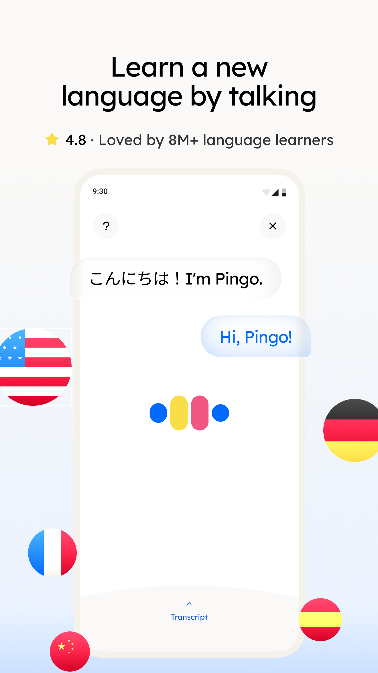اسکرین شات 1 برنامه Language Learning: Pingo AI