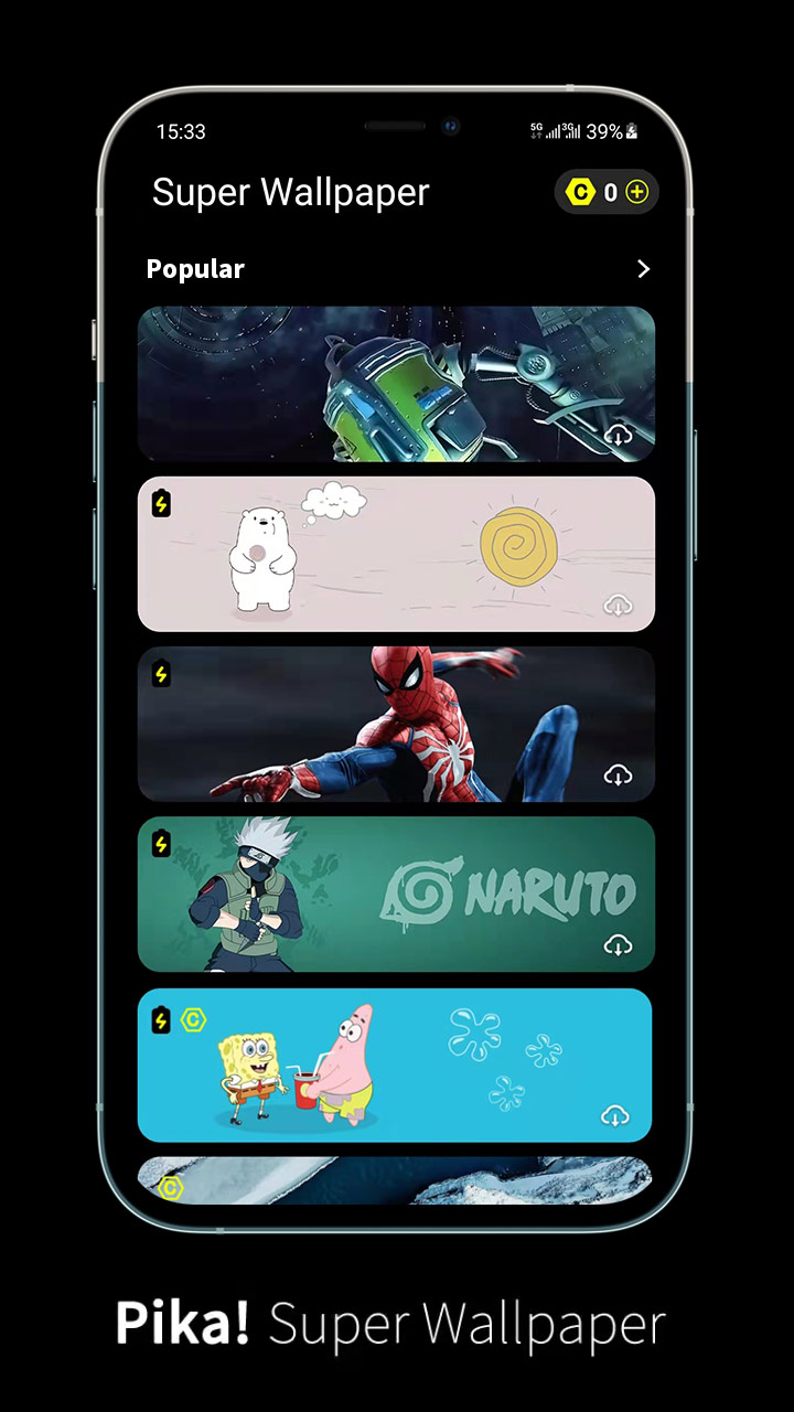 اسکرین شات 2 برنامه Pika! Super Wallpaper