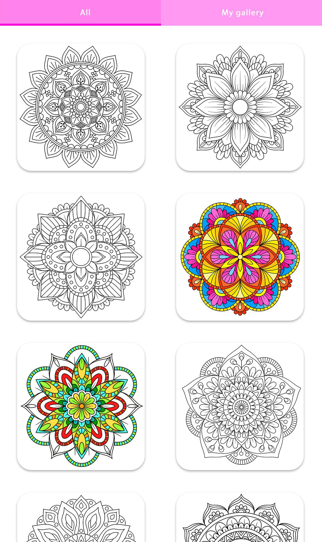 اسکرین شات 3 برنامه Mandala Coloring Antistress