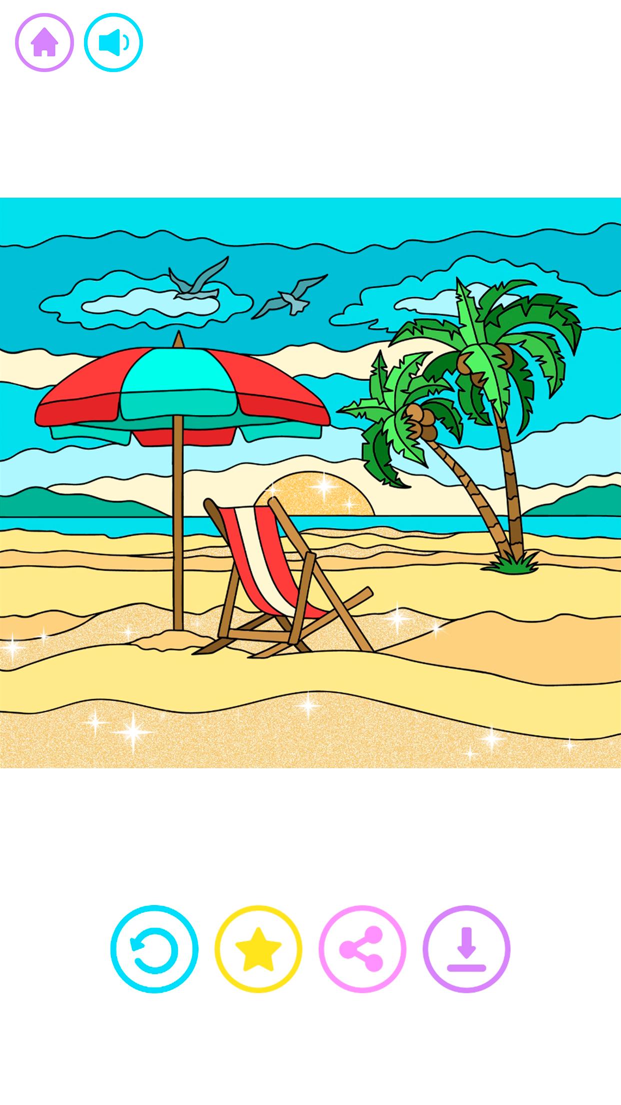 اسکرین شات 3 برنامه Relax Color by Number Game