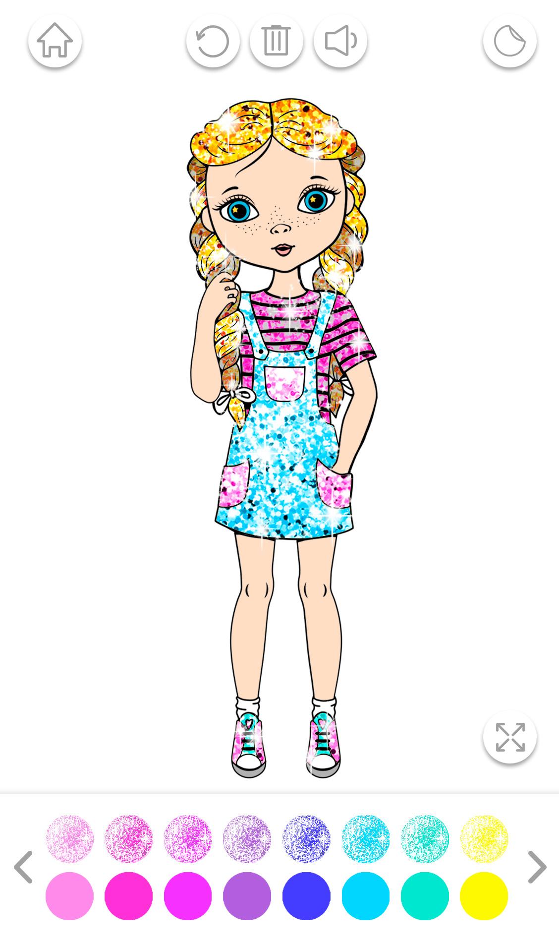 اسکرین شات 3 بازی Girls Color Book with Glitter