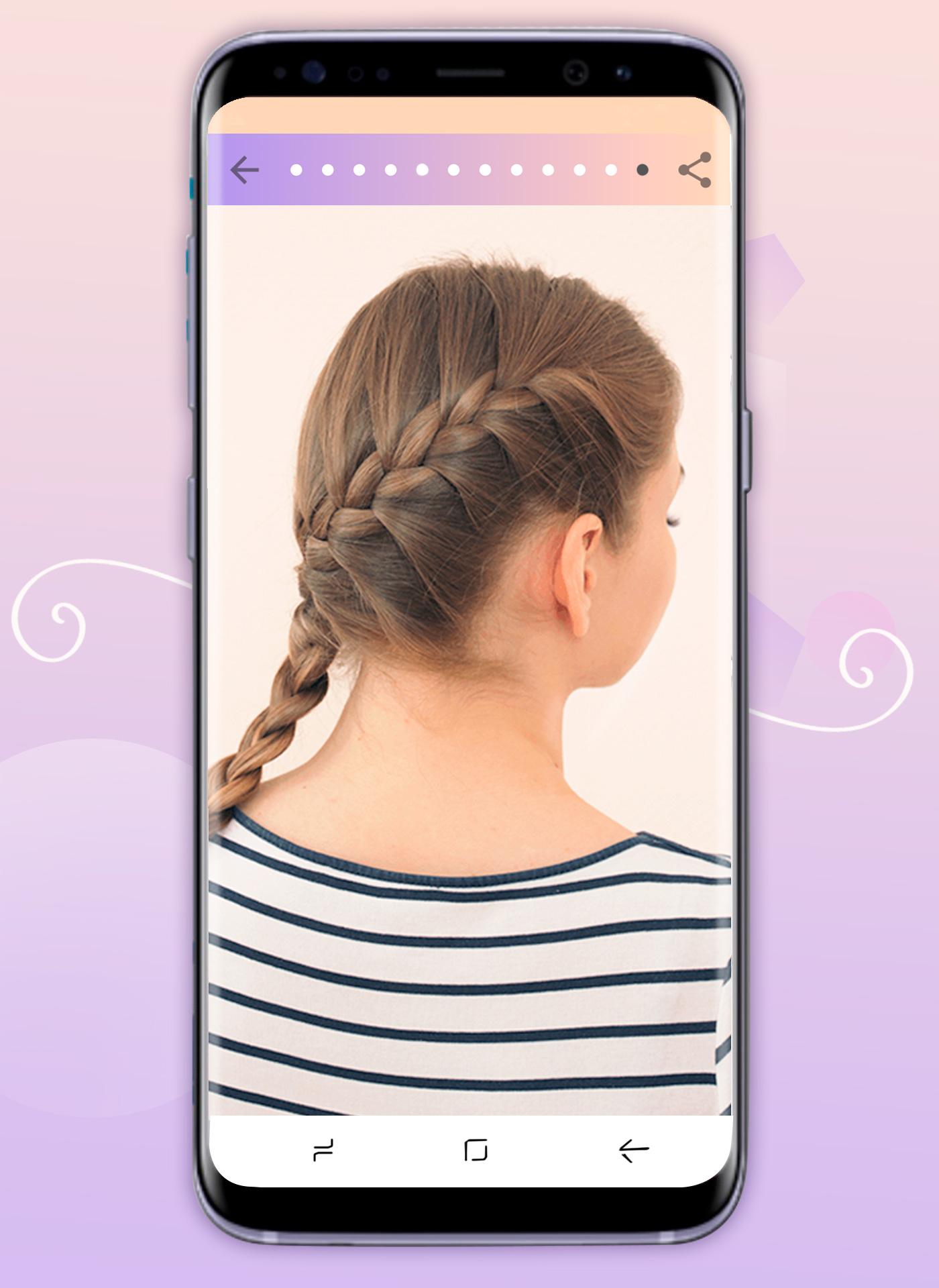 اسکرین شات 8 برنامه Hairstyles step by step