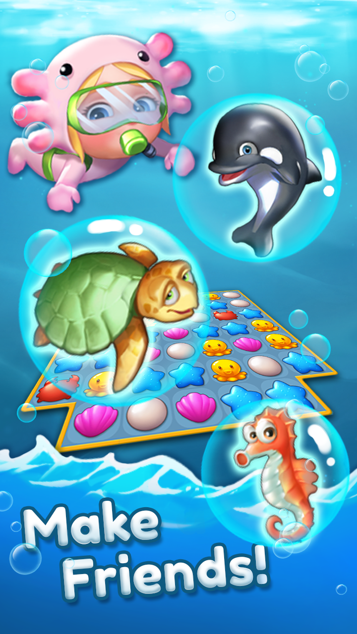 اسکرین شات 3 بازی Ocean Friends : Match 3 Puzzle