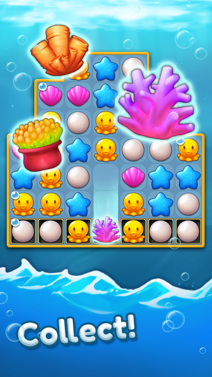 اسکرین شات 5 بازی Ocean Friends : Match 3 Puzzle