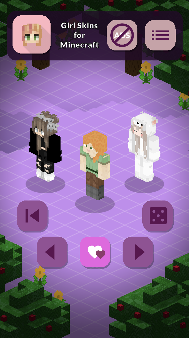 اسکرین شات 1 برنامه Girl Skins for Minecraft