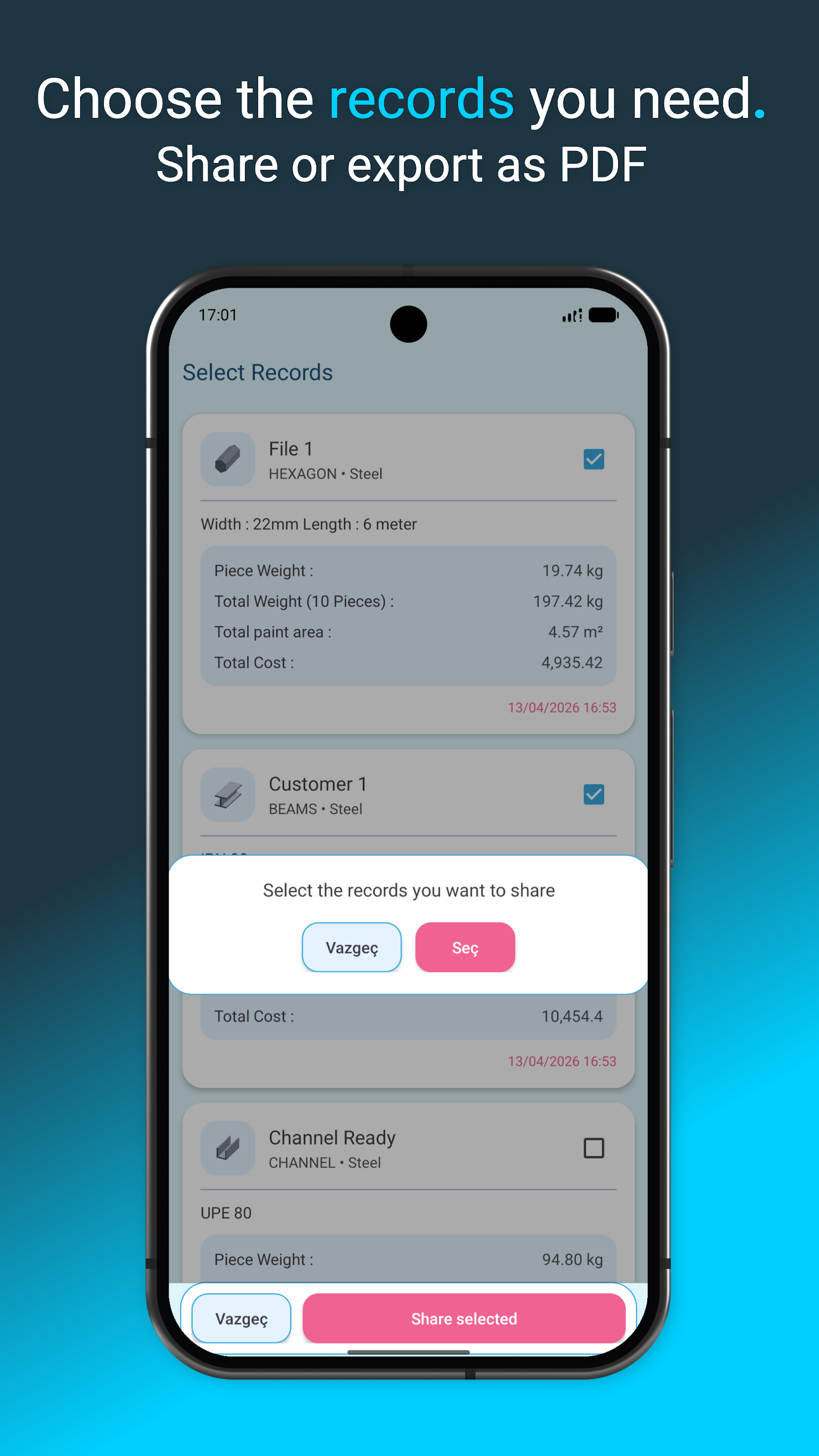 اسکرین شات 8 برنامه Metal Weight Calculator