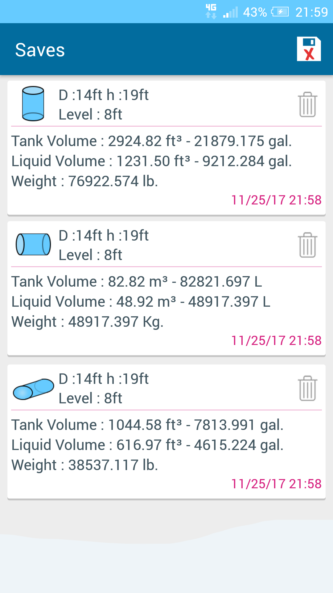 اسکرین شات 5 برنامه Tank Volume