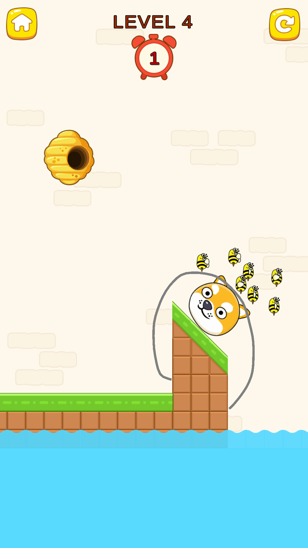 اسکرین شات 1 بازی نجات سگ از زنبورها