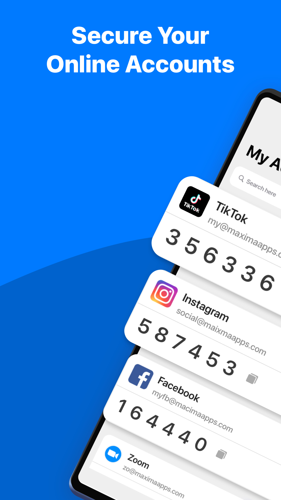 اسکرین شات 1 برنامه Authenticator App - 2FA