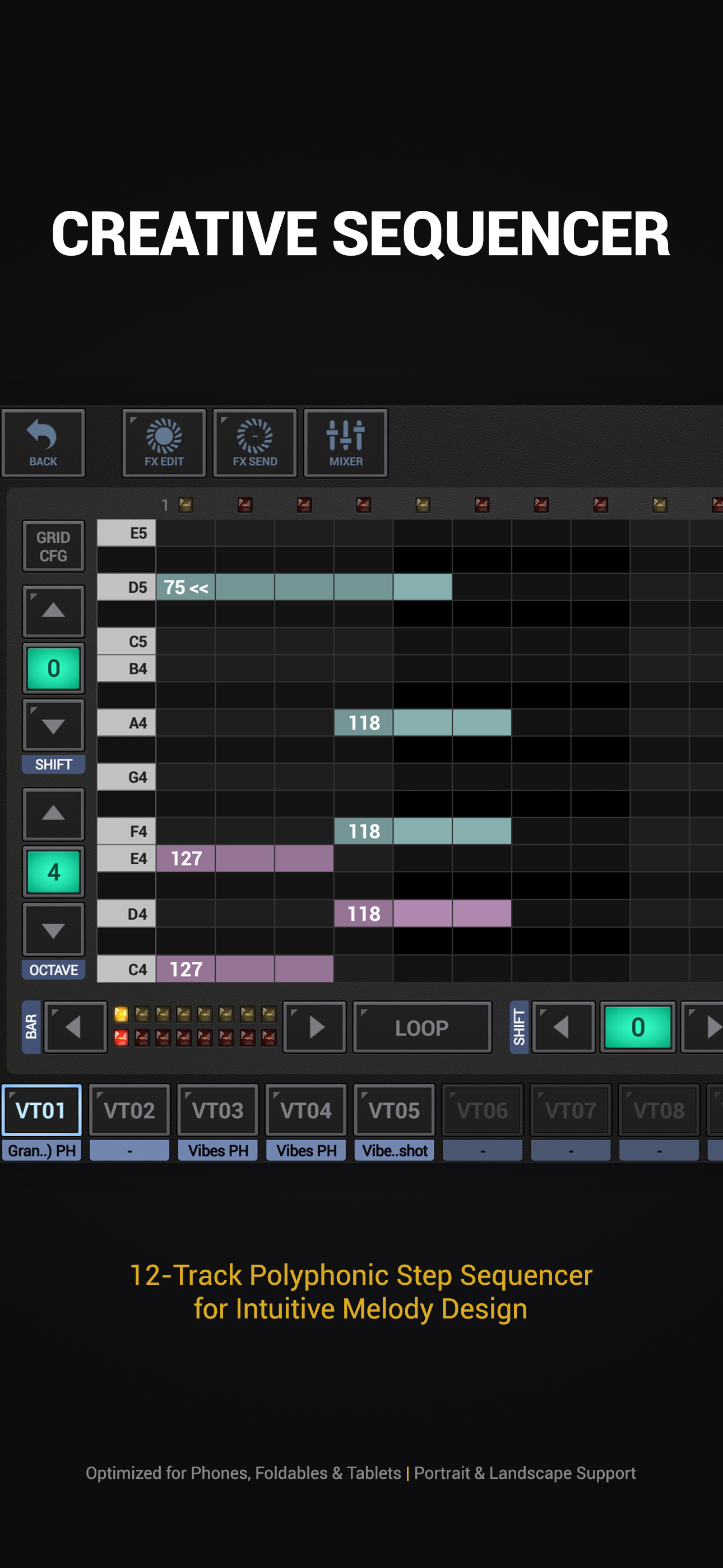اسکرین شات 6 برنامه G-Stomper Studio Demo: DAW