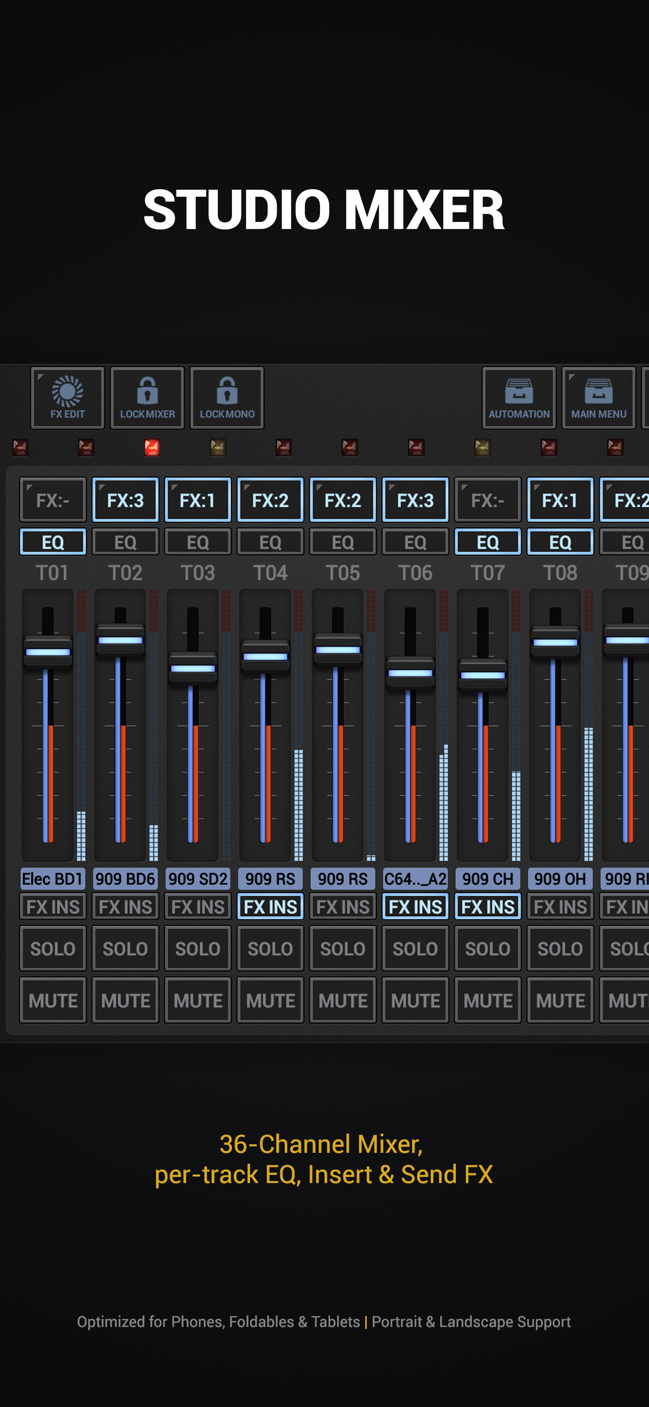اسکرین شات 7 برنامه G-Stomper Studio Demo: DAW