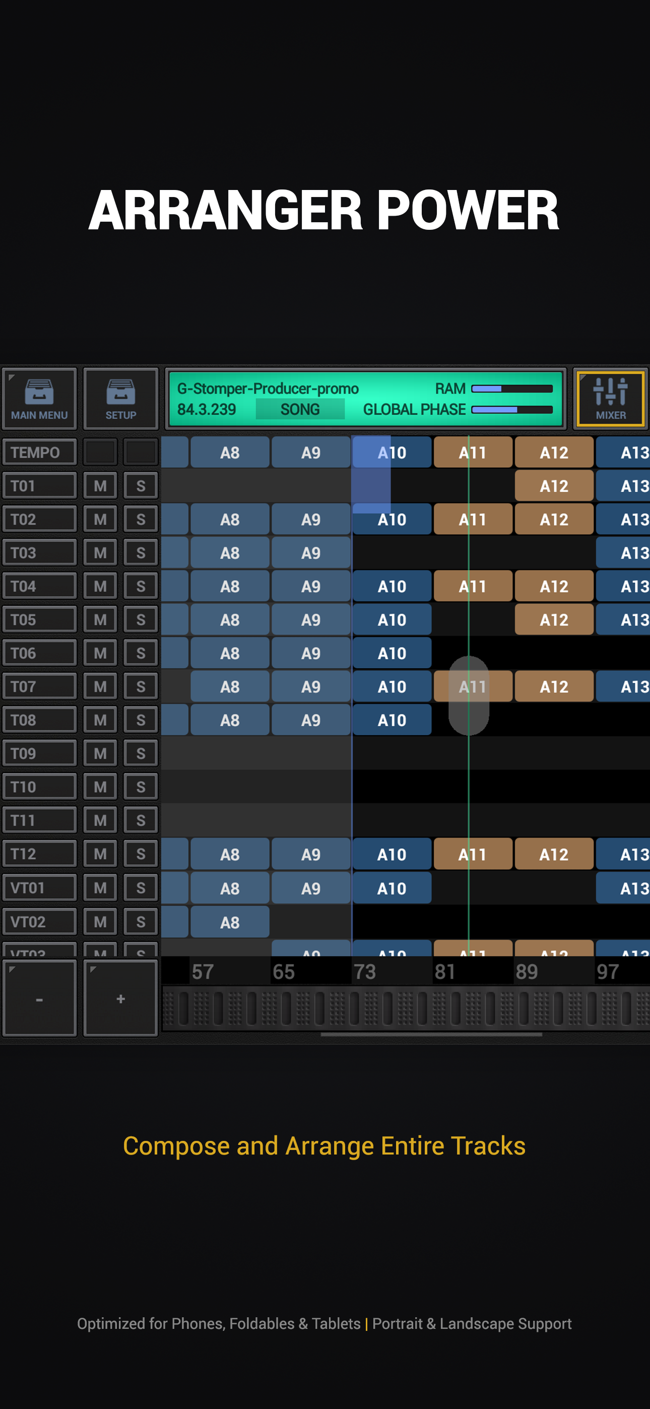 اسکرین شات 1 برنامه G-Stomper Producer Demo: DAW