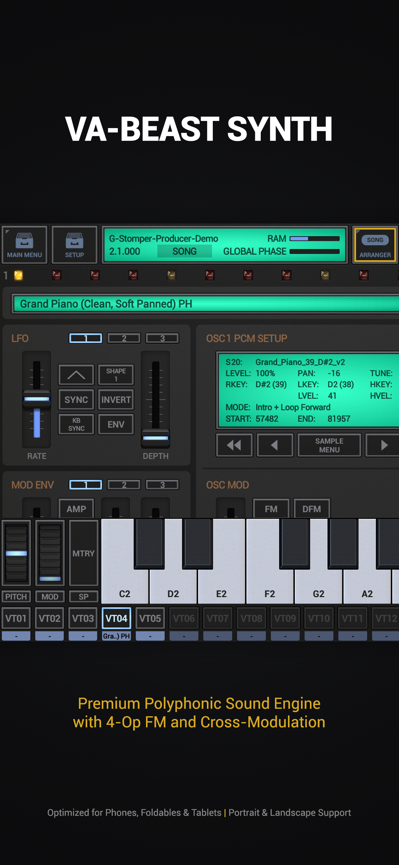اسکرین شات 3 برنامه G-Stomper Producer Demo: DAW