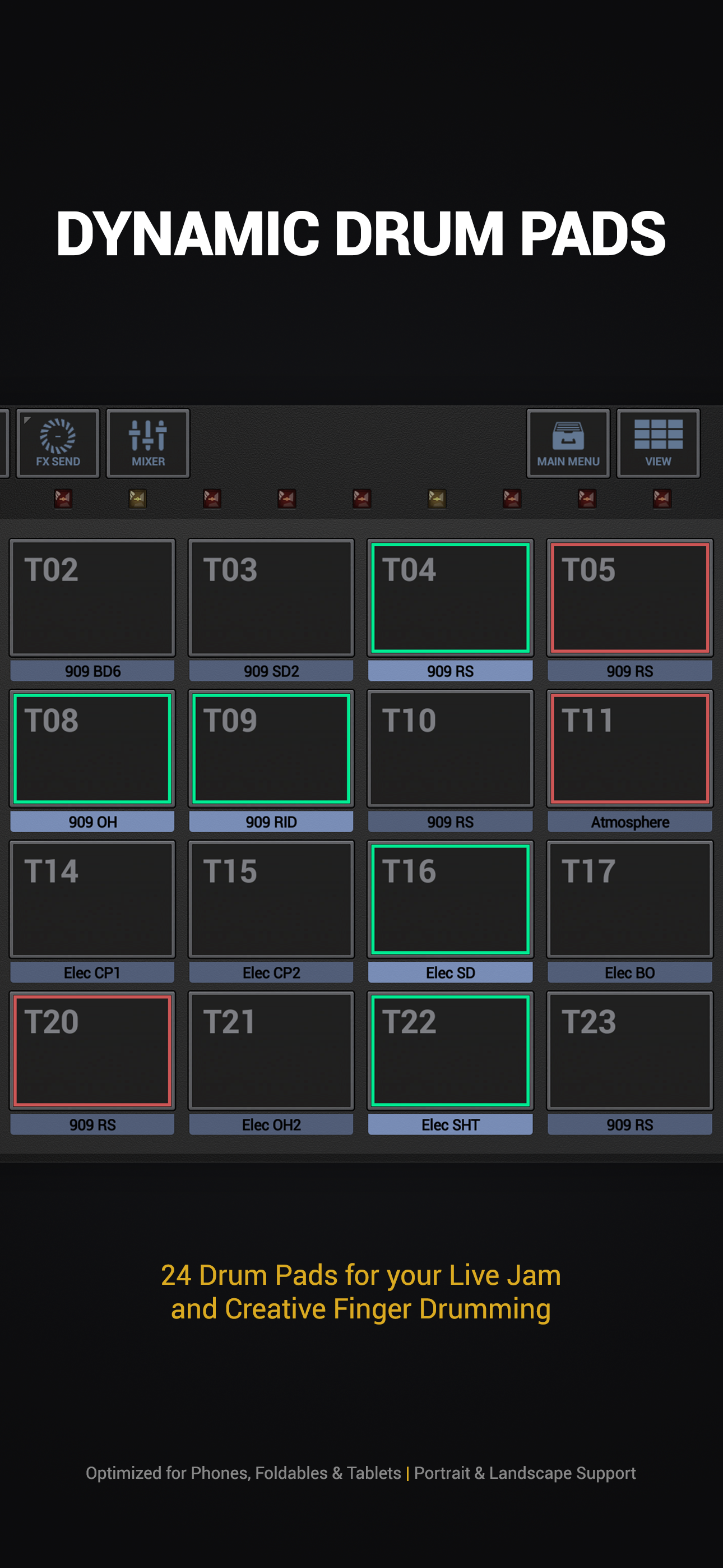 اسکرین شات 2 برنامه G-Stomper Rhythm: Drum Machine