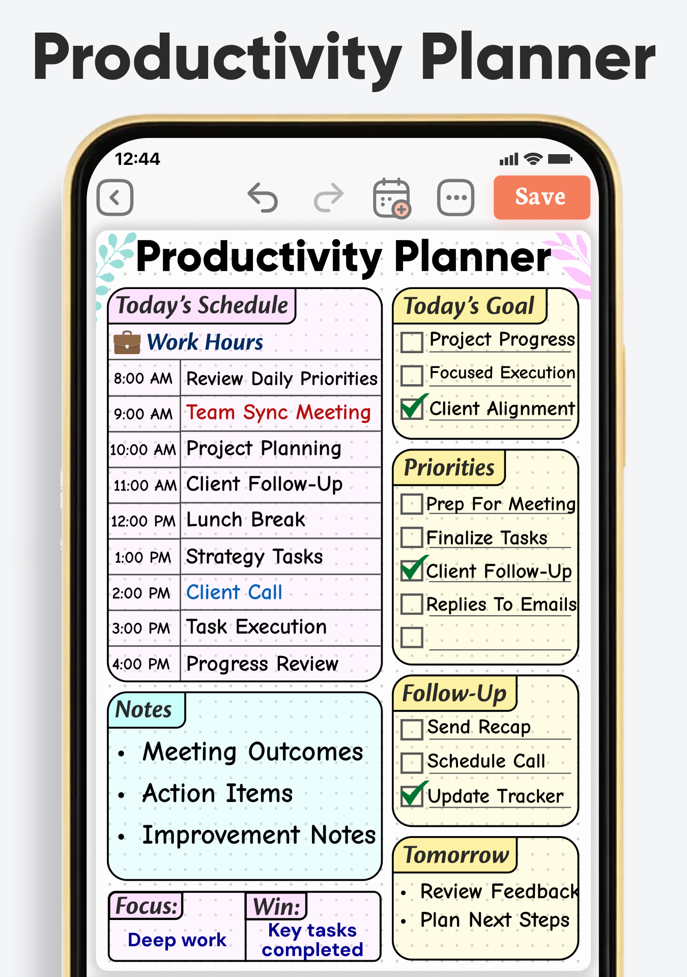 اسکرین شات 5 برنامه Daily Planner, To Do List