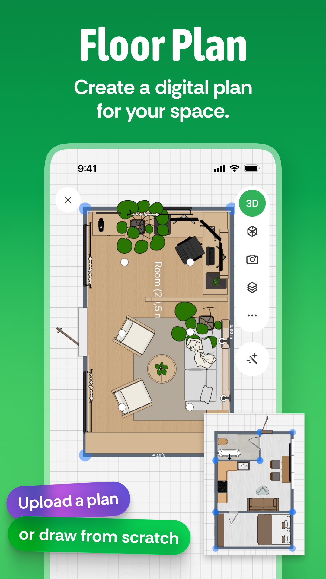 اسکرین شات 2 برنامه Planner 5D: AI Home Design