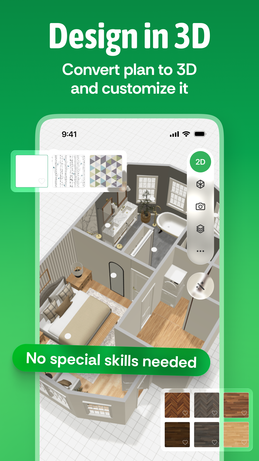 اسکرین شات 3 برنامه Planner 5D: AI Home Design