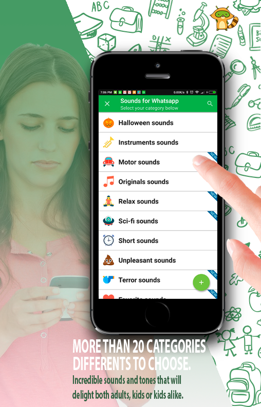 اسکرین شات 2 برنامه Sounds for WhatsApp