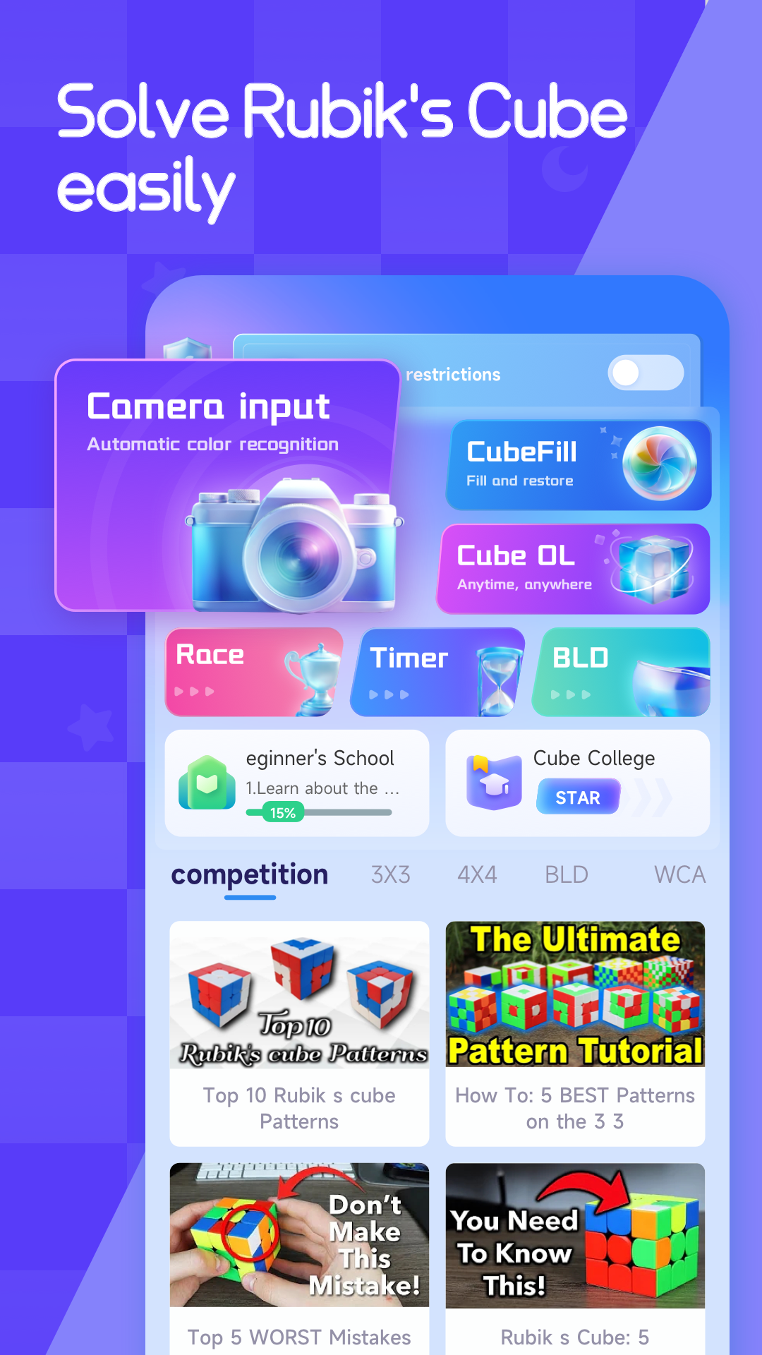 اسکرین شات 2 بازی RGB Rubik's Cube Solver &Timer