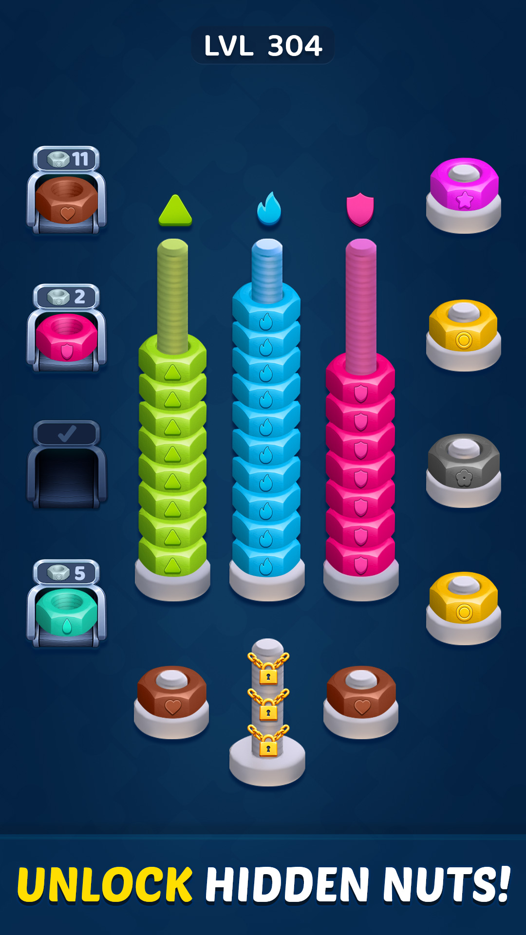 اسکرین شات 1 بازی Nuts & Bolts: Screw Sorting 3D