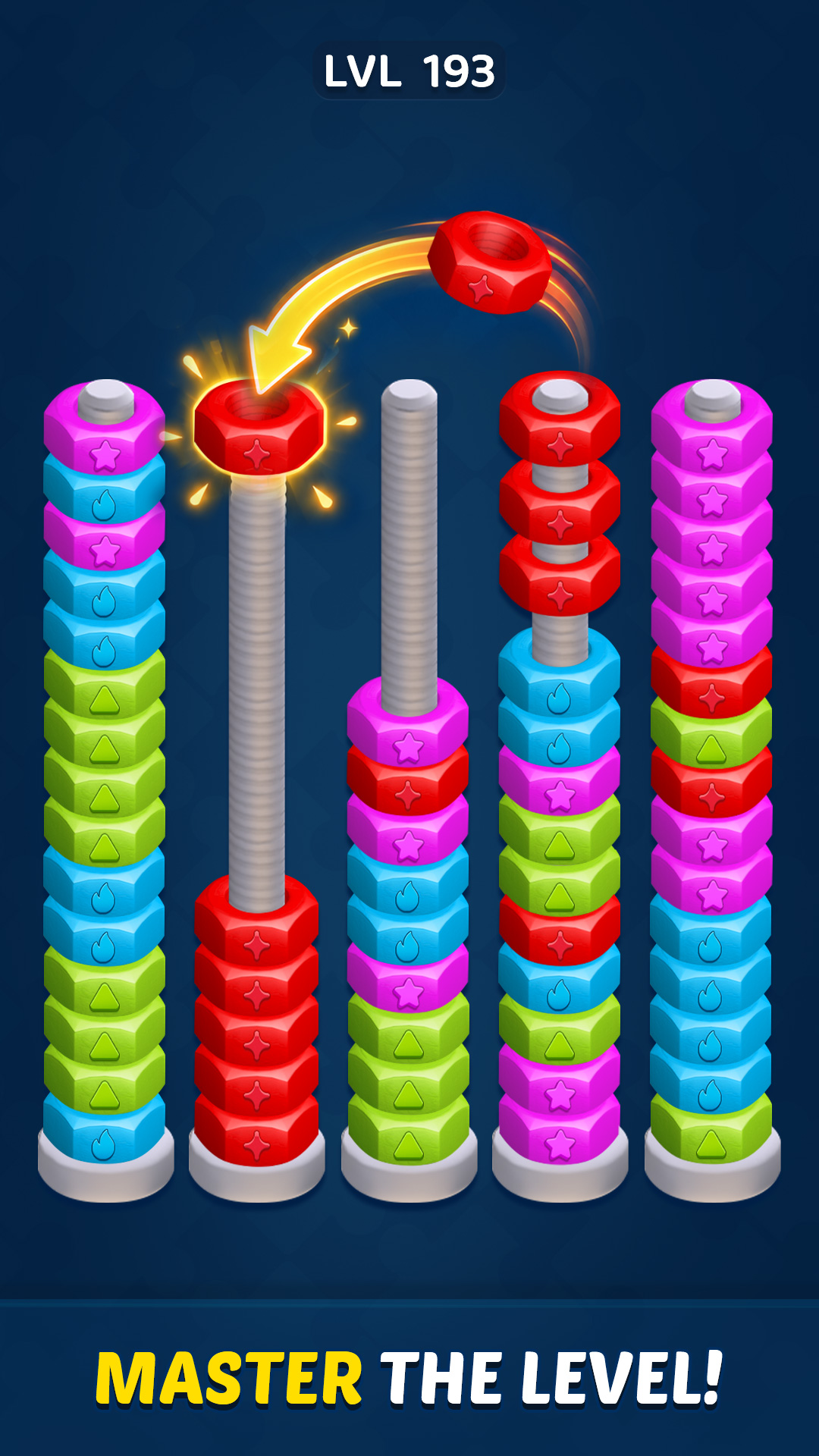 اسکرین شات 3 بازی Nuts & Bolts: Screw Sorting 3D