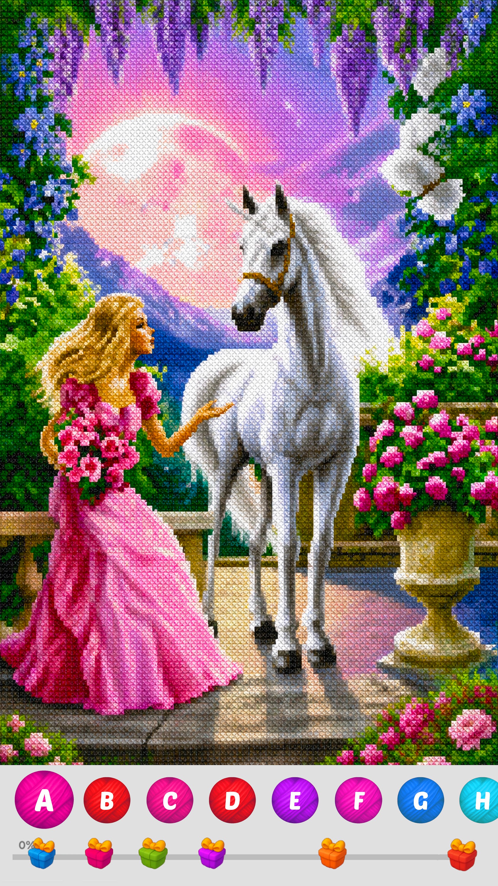 اسکرین شات 2 بازی Cross Stitch Coloring Art