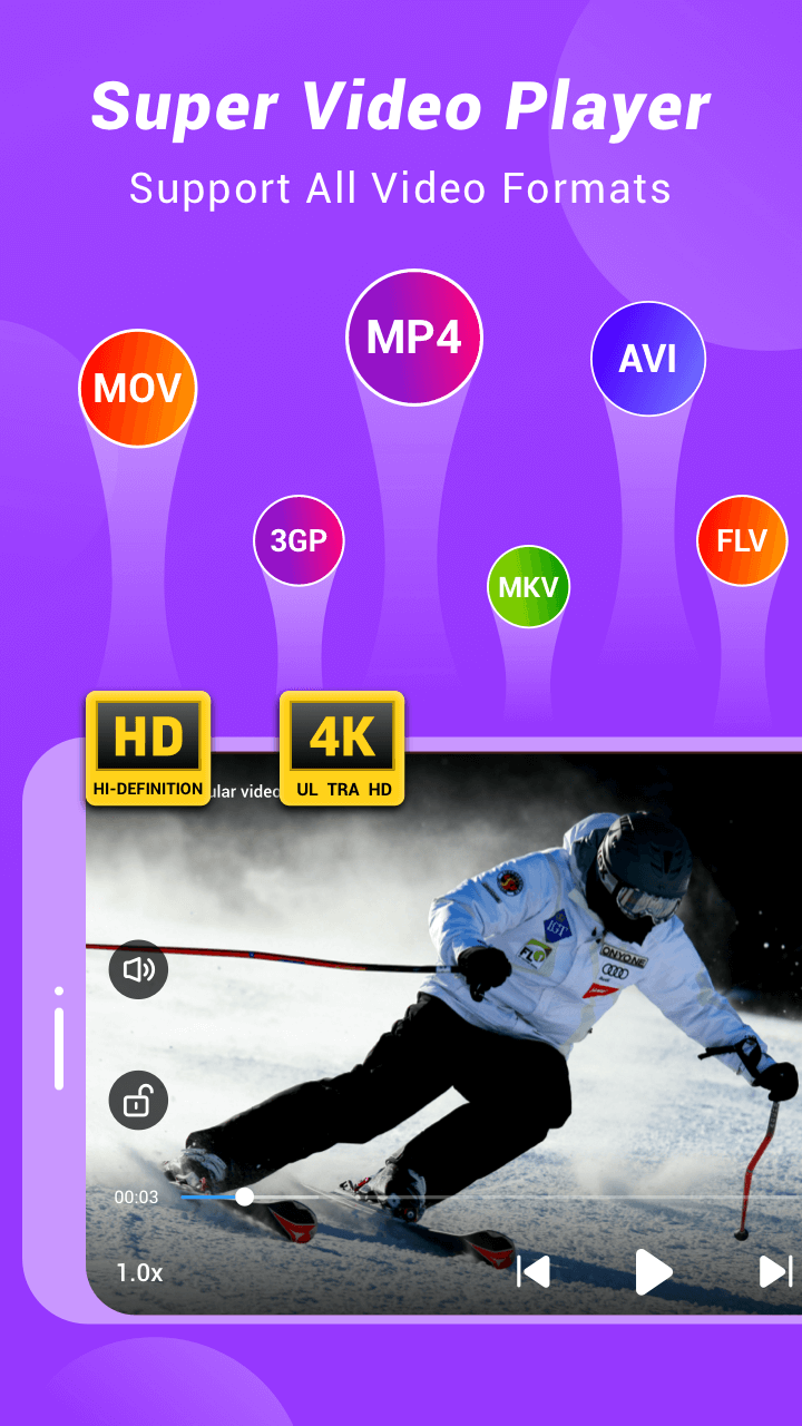 اسکرین شات 1 برنامه PlayMax Mini- All VideoPlayer