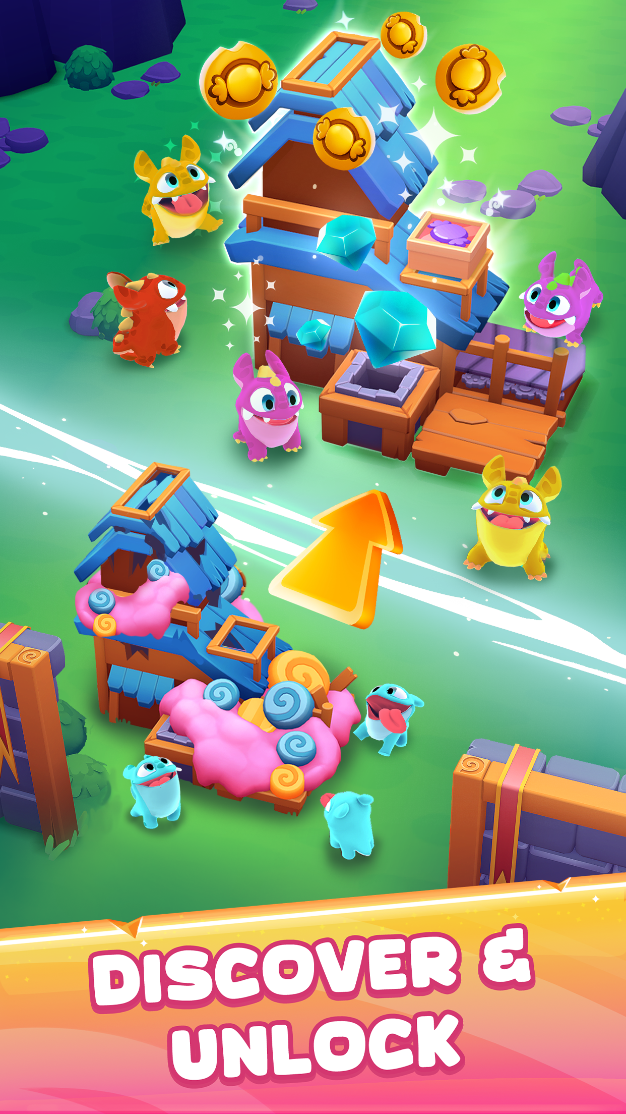 اسکرین شات 3 بازی Candy Critters: Idle Merge