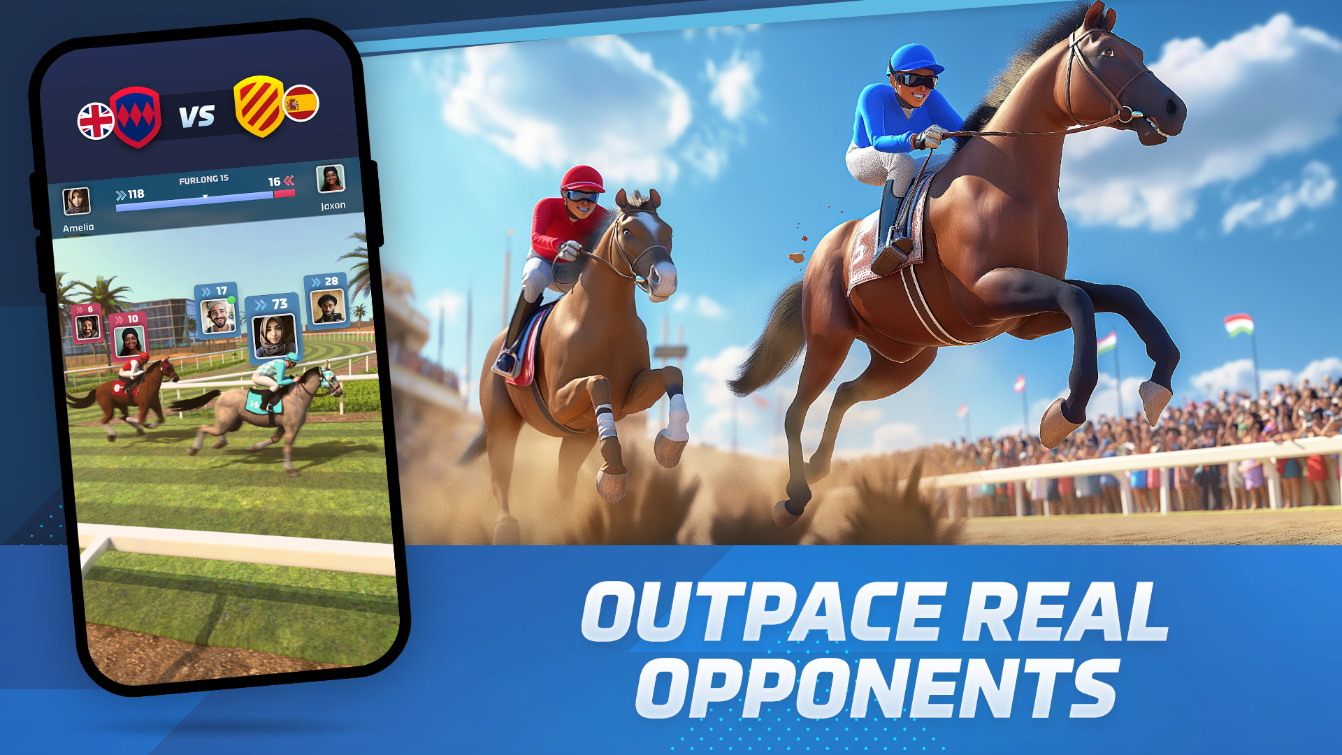 اسکرین شات 3 بازی Horse Racing Rivals: Team Game