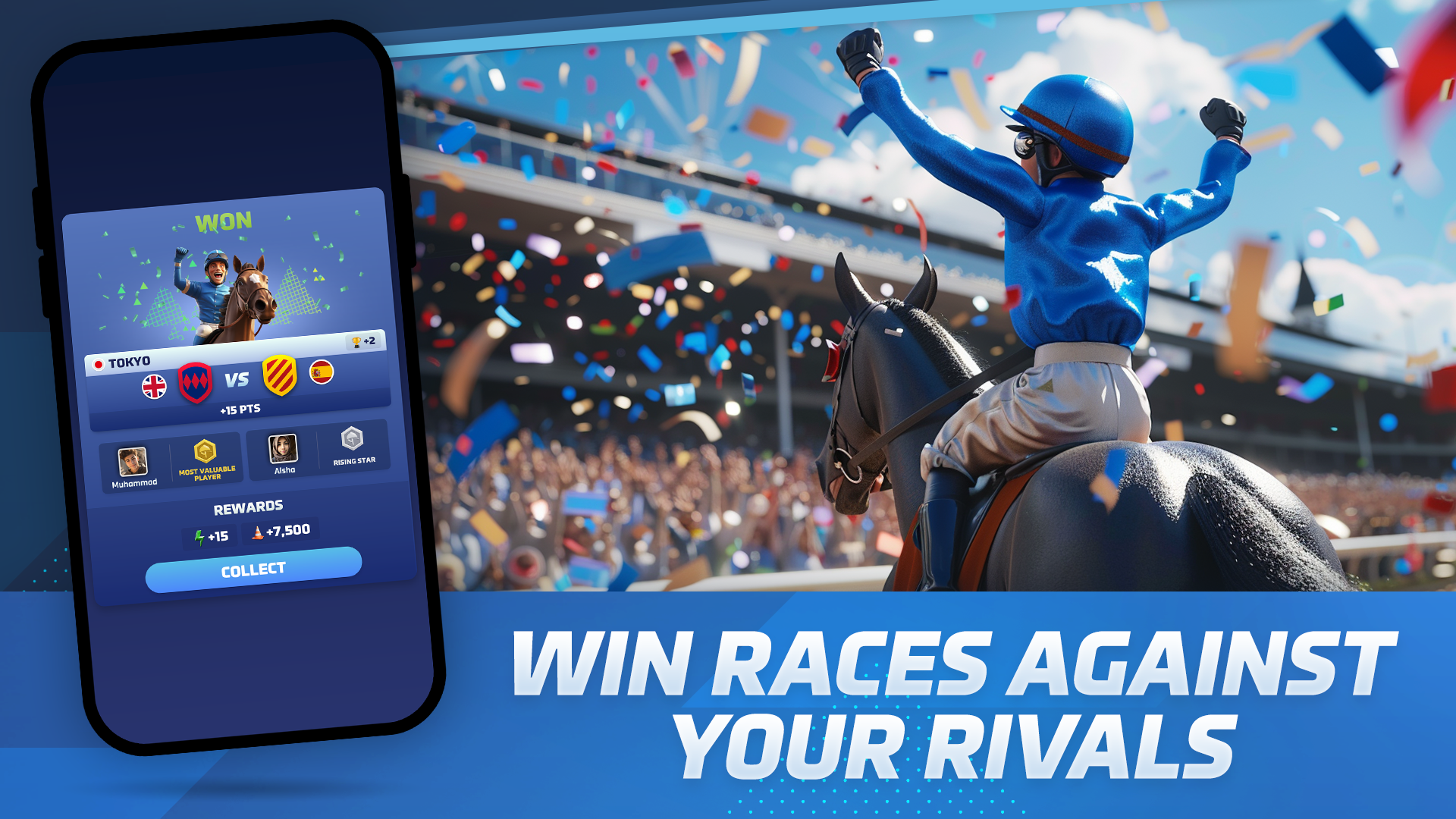 اسکرین شات 5 بازی Horse Racing Rivals: Team Game