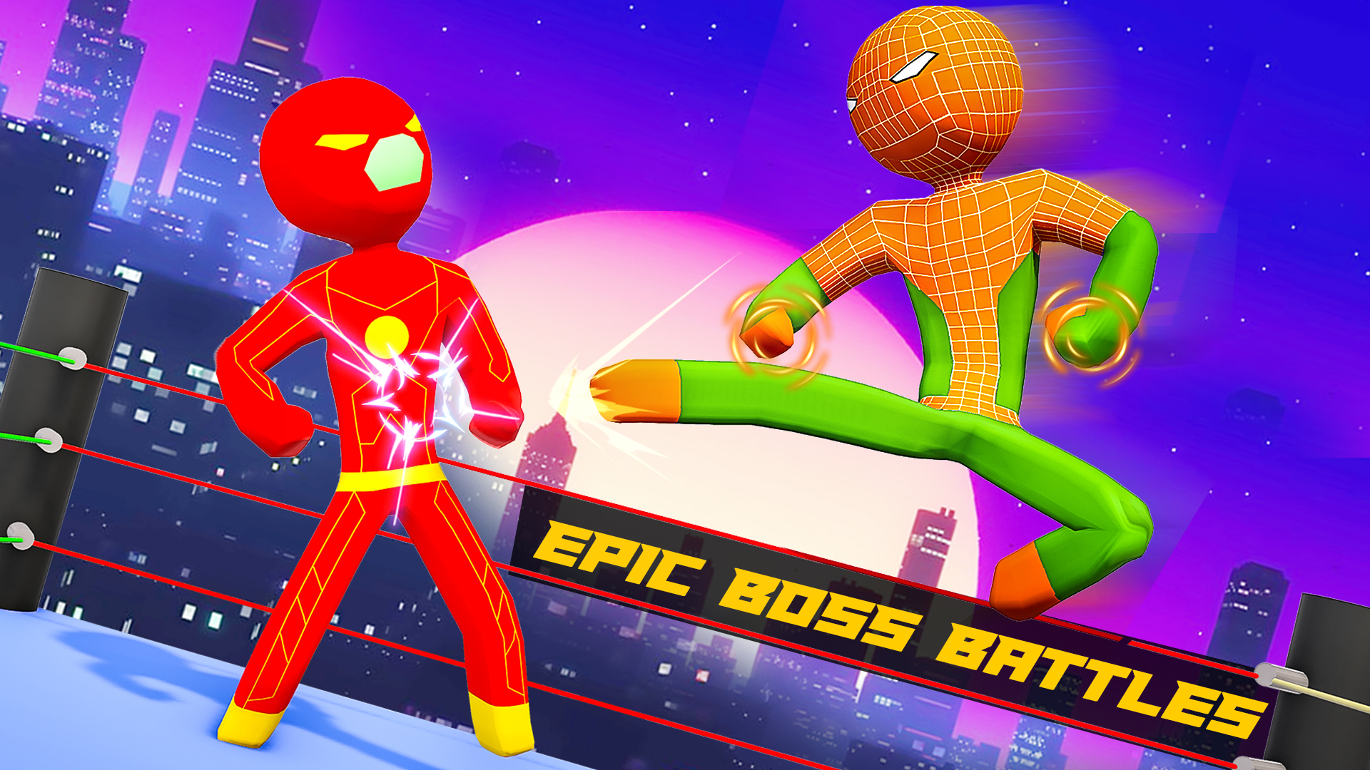 اسکرین شات 1 برنامه Stickman Ring Fighting Game